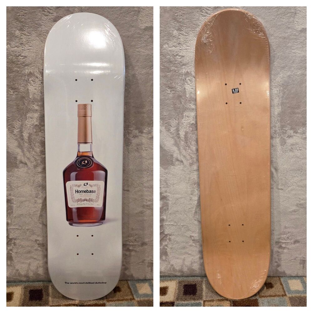 Homebase Skateshop Hennessy Bottle 8.5" Skateboard Deck New Sealed
